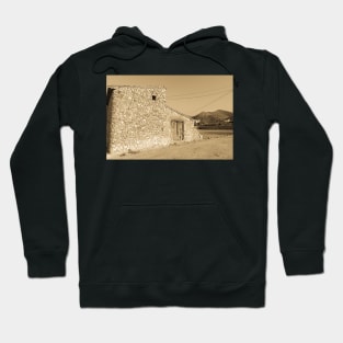 Old stone building with dilapidated wooden doors Hoodie